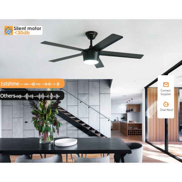 Ventilador de teto decorativo com comando remoto de 6 velocidades e motor de 10 anos