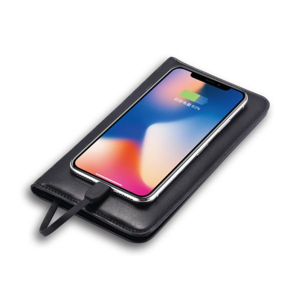 Charging Wallet Portable Power Bank 5W Output Customizable Logo Mobile Business Gift Card Bag Wireless Charger Compact
