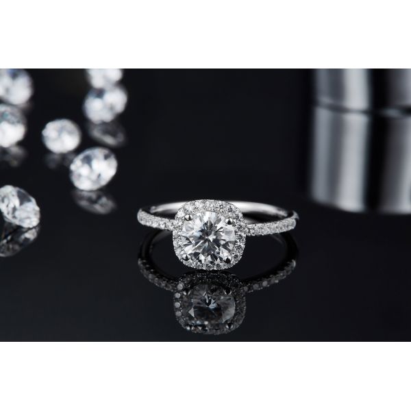 Квадрат отрезал Bridal золото диаманта квадрата Moissanite женщин с серебряным романтичным обручальным кольцом