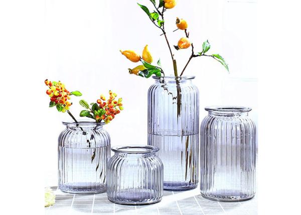 Vasos de vidro decorativos do casamento/característica elegante de vidro dos vasos de flor