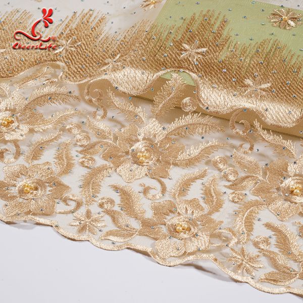 одежда свадьбы платья красочная вышила Bridal сетке полиэстера ткани