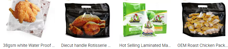 Resealable Grease Proof Bags, Grilled Chicken Bag, Stand Up Roasted  Packaging, Hot Roast Pouch Anti Fog