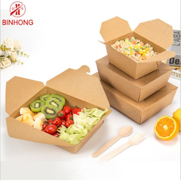 Устранимое выполненное на заказ 33oz Eco дружелюбные на вынос коробки