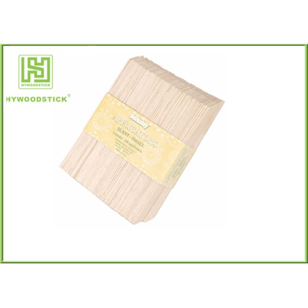 Biodegradable Small Wooden Spatula , Rhombus Shape Hair Removal Spatula