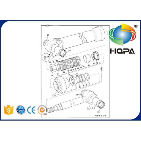 331/39036 331-39036 33139036 331 39036 Ram Boom Cylinder Seal Kit For JCB JS200