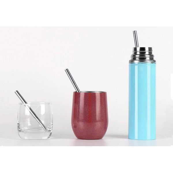 Bar Drinking 10.5 Stainless Steel Straws With Cleaner FDA Approved Reusable