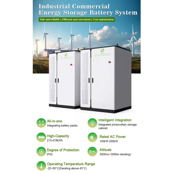 CTS 100kwh 215kWh LiFePO4 Battery Energy Storage System for Solar High Voltage Lithium Battery Pack