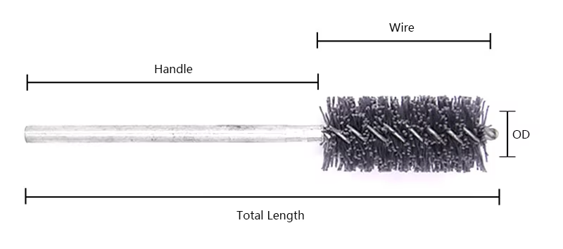Mechanical Inner Wall Tube Brush Polishing And Rust Removal Tube Brush For Cleaning