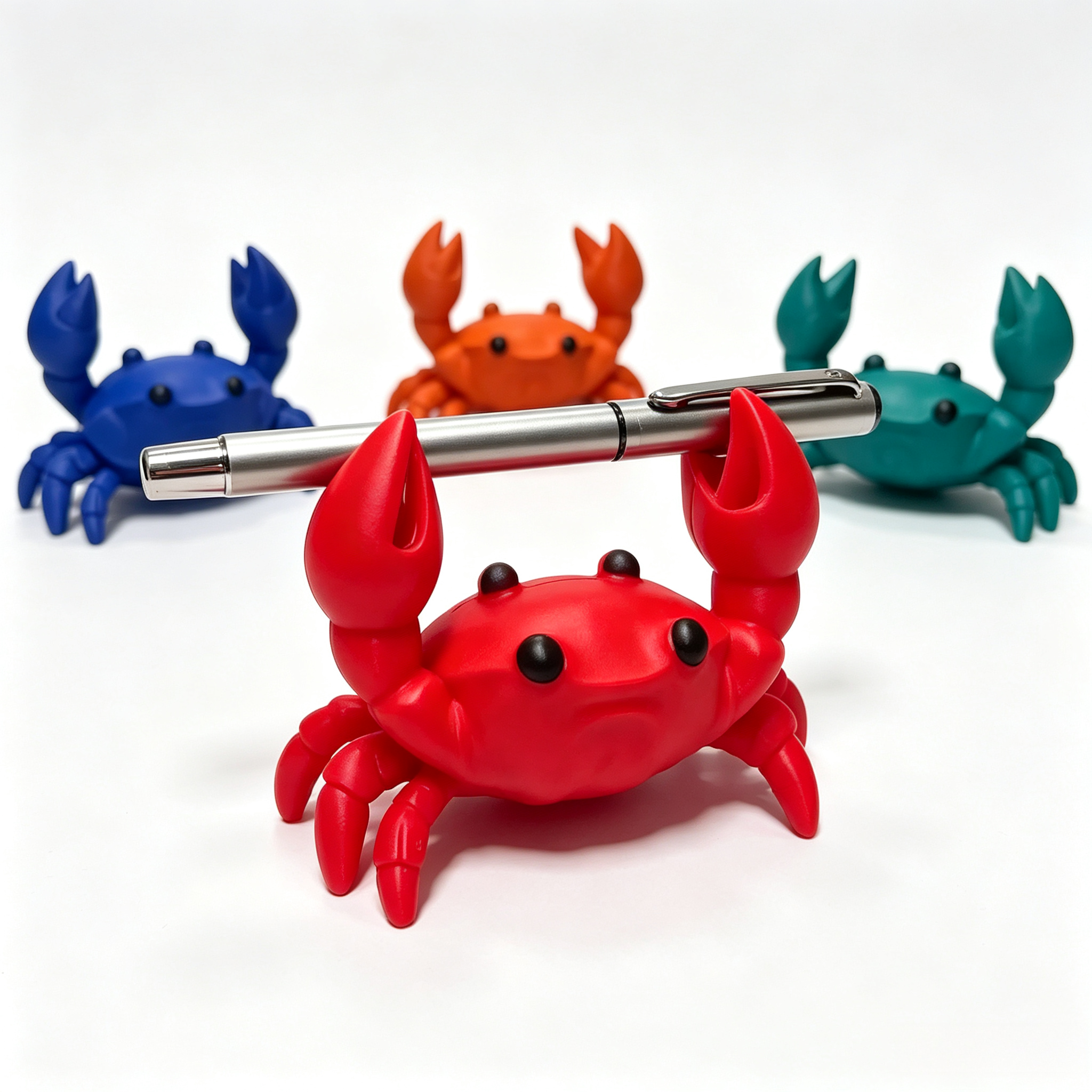 Cartoon 3d Printing Service Officeworks Crab Shaped Multi Color Pen Holder Organizer