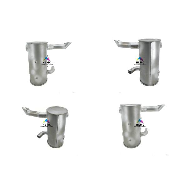 Daewoo DH55 Excavator Spare Parts Silencer Muffle DH55 D 220 H 490 IN 51 EX 63.5 Clamp 50*55