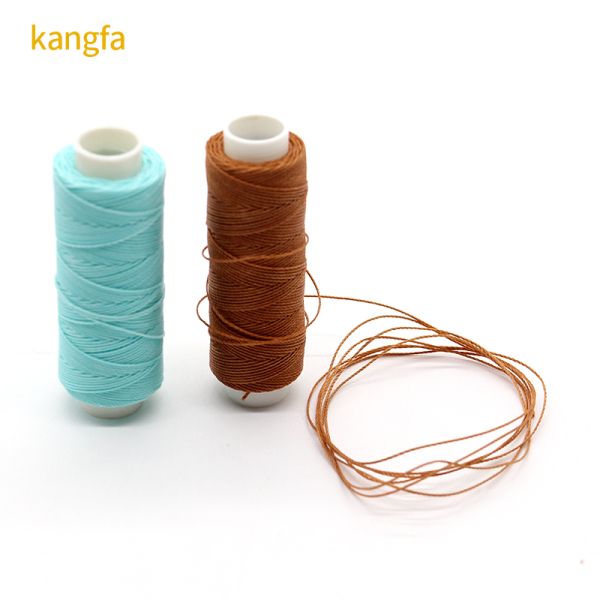 100% полиэстерная кожа круглая восковая нить для ручной шивки кожаных изделий 0,45 мм 85 цветов