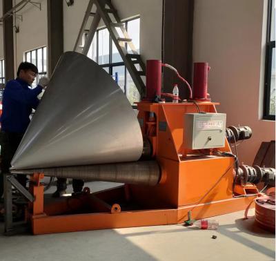 Steel metal cone plate bending machine conical heads hydraulic roller