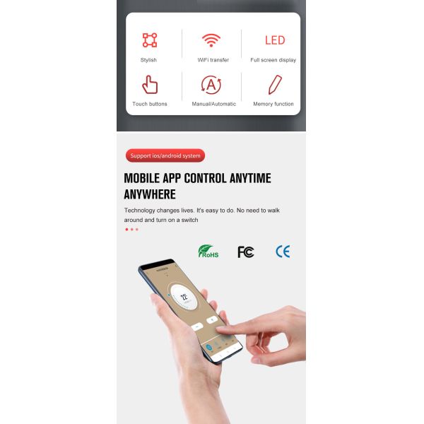 Alexa Voice Control Smart WiFi Underfloor Heating Thermostat Programmable Touch Screen