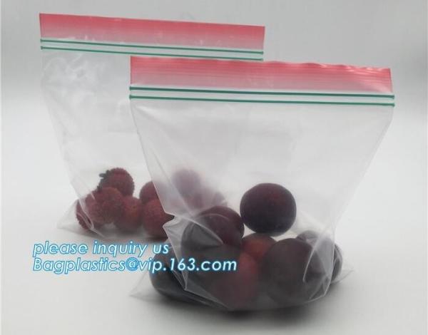 Food grade ldpe Zip lockkk freezer quart size storage bags, Zip lockkk storage bags， storage bags Zip lockkk gusseted food bags flat