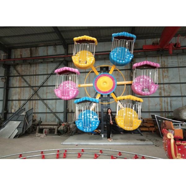 5-16 Cabins Carnival Ferris Wheel , Luxuriously Decorated Kids Fair Rides