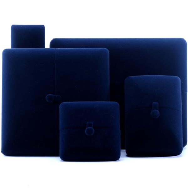 elegant double door jewelry box hign end blue velvet jewellery box with logo