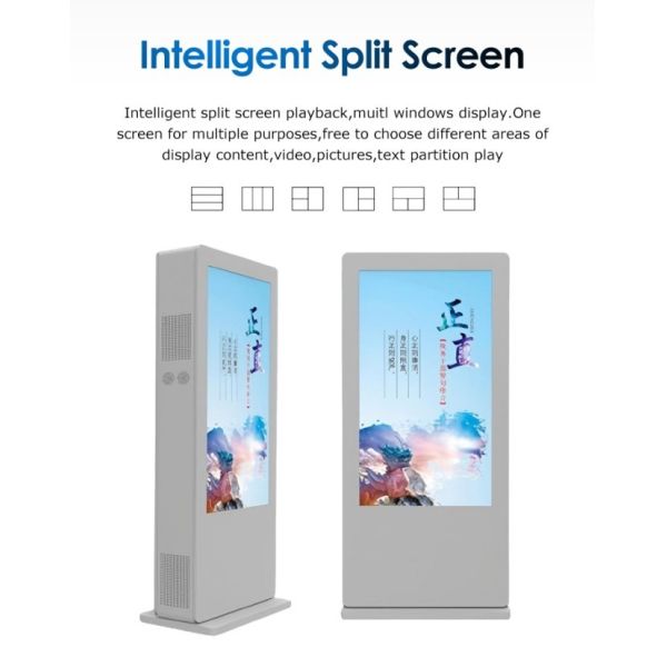75 inch large screen new style touch floor-standing outdoor dual-screen advertising machine