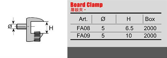 Square Zinc Alloy Nickel Plated Glass Shelf Support Clip for Book Shelving Cabinet