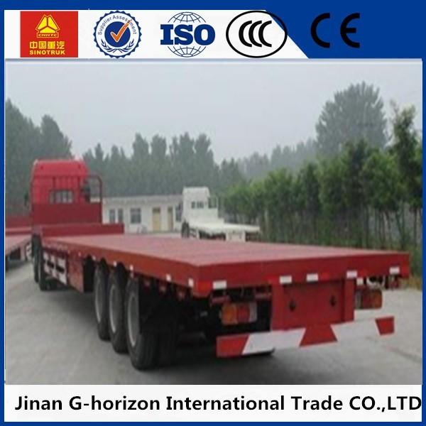 13T Fuwa Axle 40 ton Flat Bed Semi Trailer , Container Semi Trailer Yellow Red Green Blue