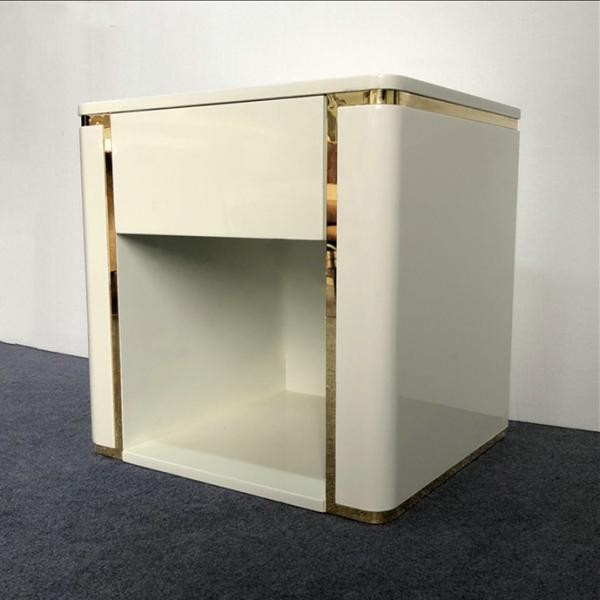 Marble Modern Industrial Bedside Table