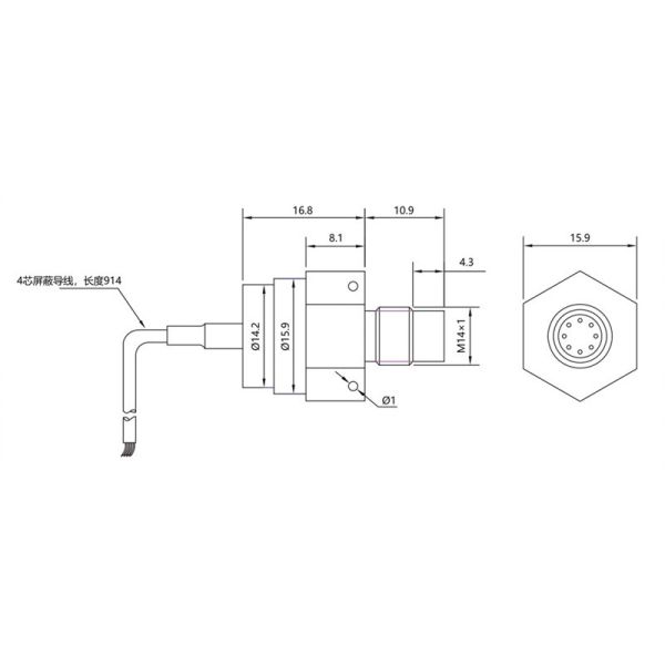 NS-375 Series Dynamic Static Pressure Sensor High Frequency Low Pressure Transducer