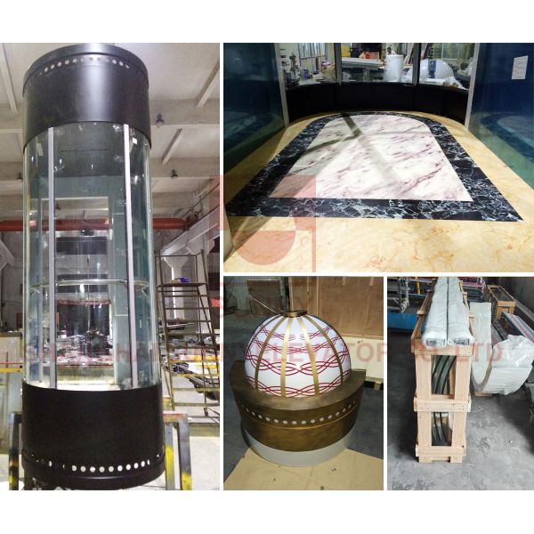 1000kg подъем лифта пассажира Vvvf комнаты машины AC 380V панорамный