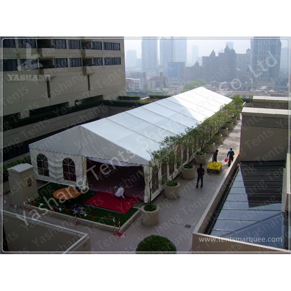 100 Seater Temporary Outdoor Garden Party Canopy Tent Open Gable Sunshade Construction