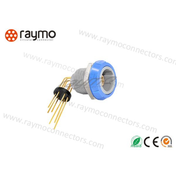 Nut Fixing Circular Push Pull Connector Compact Size Lightweight PC Housing