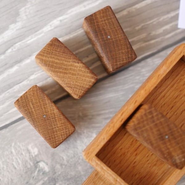 Eco Stacking Handmade Wooden Toys Natural Wooden Building Blocks For Toddlers