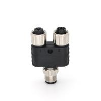 M12 Distribuidor Conector Y Distribuidor Masculino 4 Pin Para Feminino 4 Pin A Codificação