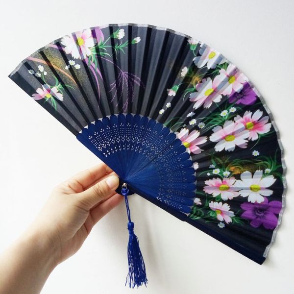 [I AM YOUR FANS] Sufficient Stock! Nice Silk Fabric Bamboo Ribs Fans butterfly Sakura Japanese Wedding Gift Floding Hand Fan