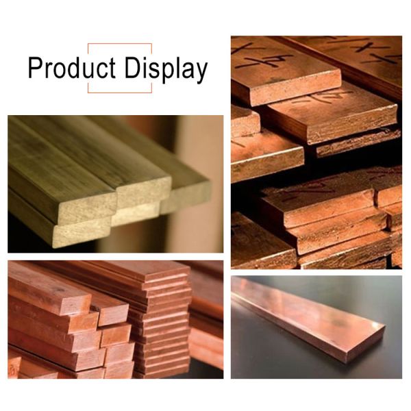 Pure Copper Bus Bar for Battery 50x5 t2 Copper Flat Bars Processing Service Decoiling