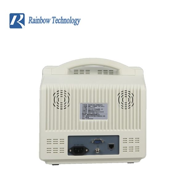 6-Parameter Patient Monitor with Trolley Bedside and Electric Power Source 1 Year Warranty
