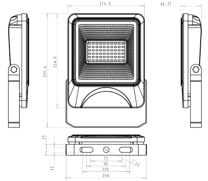 30 watts d'IP66 blanc chaud ont mené des lumières d'inondation de jardin, éclairage extérieur de paysage