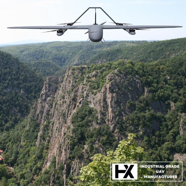 Segurança militar HXCG468 do transporte da logística da polícia elétrica VTOL industrial do zangão do gás de óleo do UAV da asa fixa