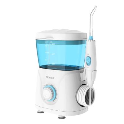 RoHS Mini Water Flosser 600ml Countertop Oral Irrigator With 7 Multifunctional Tip