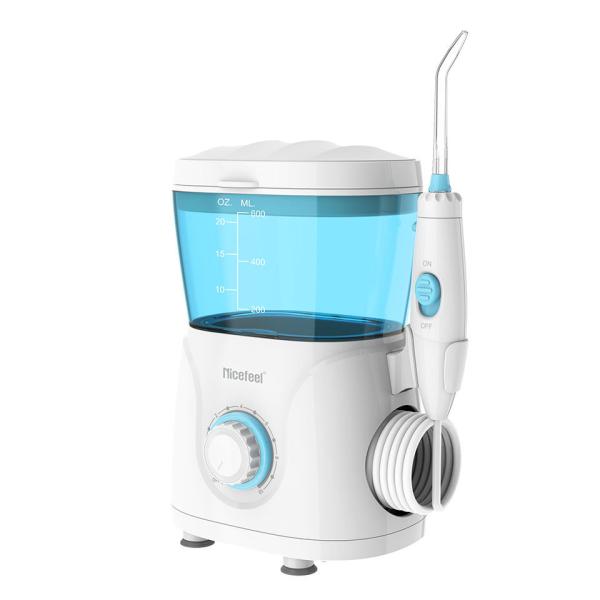 RoHS Mini Water Flosser 600ml Countertop Oral Irrigator With 7 Multifunctional Tip