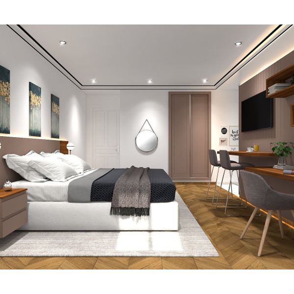 Full Furnished Exquisite 5 Star Luxury Hotel Room Furniture Sets Customization