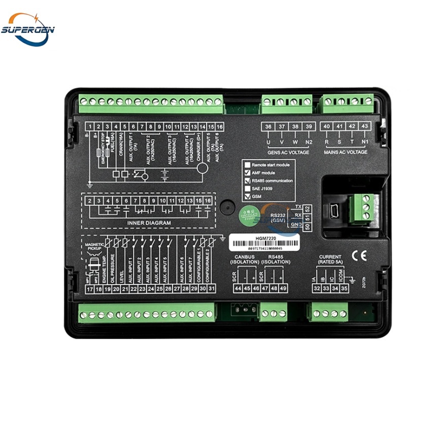 AMF Generator Set Controller HGM7220 SmartGen New History Record + RS485 + SMS Control + Scheduling Control + AMF