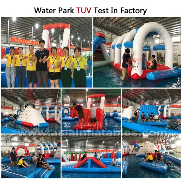 Blue Color Pool 30M 0.6mm PVC Inflatable Water Park
