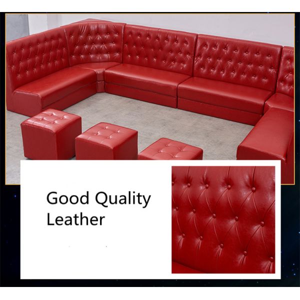 Modular U Shaped Leather Sectional Couch With Chaise Hotel Lobby Princess