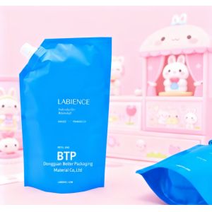 Customized 100ml 500ml 1L Colorful Plastic Stand up Spout Pouch with Spout Biodegradable Gravure Printing for Shampoo Soda Juice