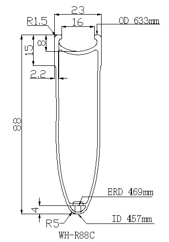 china factory directly sell light road racing bicycle clincher wheelsets 700c 88mm wheels
