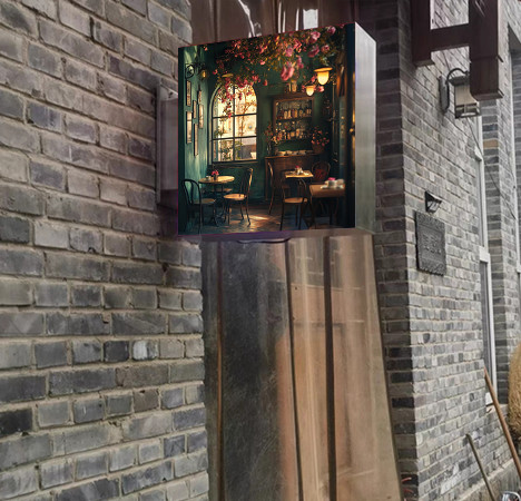 384*384mm Double Sided Indoor Outdoor LED Sign Premium Display For Shopping Mall Restaurant A001