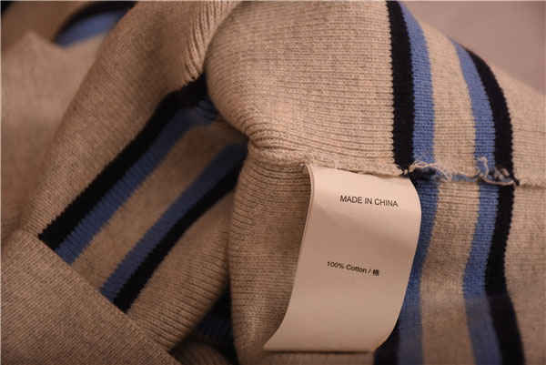 Crew Neck Ladies Dress Clothing Warm Pure Cotton Striped Sweater Dress