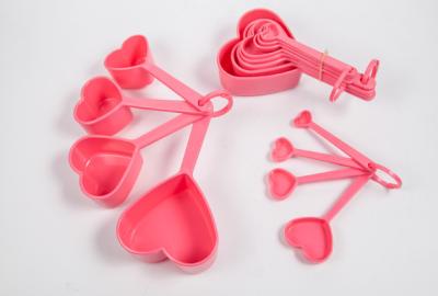 FBAB101 for wholesales set of 8 heart shape eco-friendly measuring spoon