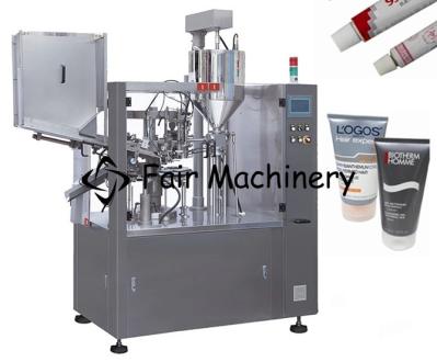 75BPM 350ml Plastic Tube Filling And Sealing Machine For Cosmetic Tube 0.5MPa
