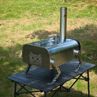 Outdoor Pizza Oven 12 Wood Pellet Pizza Ovens With Rotatable Round Pizza Stone Portable Wood Fired