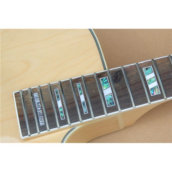 Custom Semi-finished Electric Guitar Kit with Rosewood Fretboard,Abalone Inlay,Semi-hollow Body