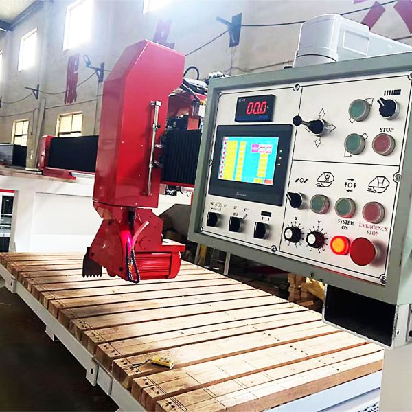 3 Axis 15 kW Bridge Stone Cutting Machine Granite Customizable CNC Machine Motor Max Cutting Length 1500mm Zeus Brand 380V/220V